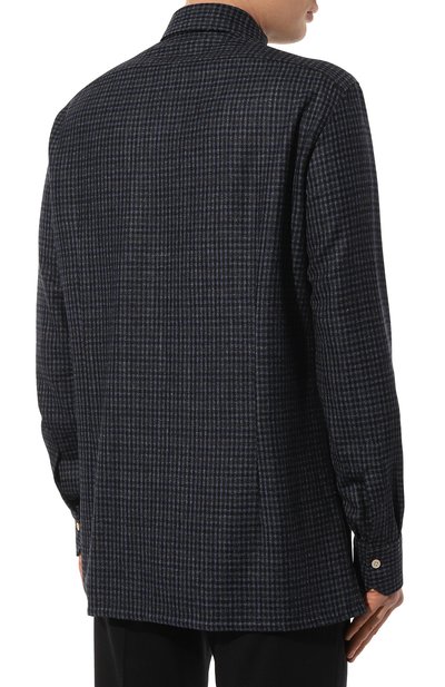 Рубашка из шерсти и шелка KITON, арт. UMCNERK0143C02, фото 4