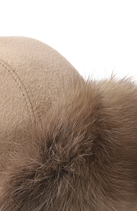 Шапка-ушанка с отделкой из соболя VICTORIA KUSENKOVA 339103605159 Бежевый  339103605159 Фото 3