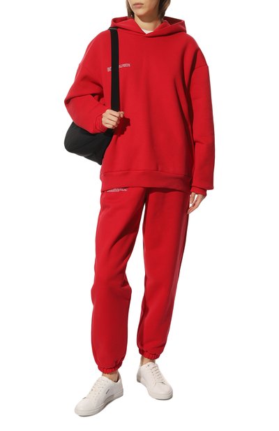 Хлопковое худи PANGAIA красного цвета по цене 22950 руб., арт. 365 Signature Hoodie, фото 2 Хлопковое худи PANGAIA, арт. 365 Signature Hoodie, фото 2