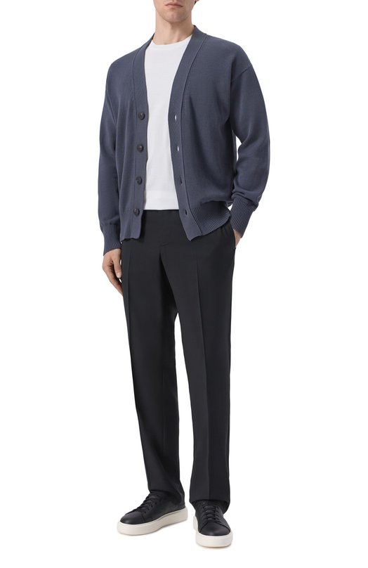 Шерстяные брюки Andrea Campagna SPIAGGIA20/RD1750 Чёрный  SPIAGGIA20/RD1750 Фото 2