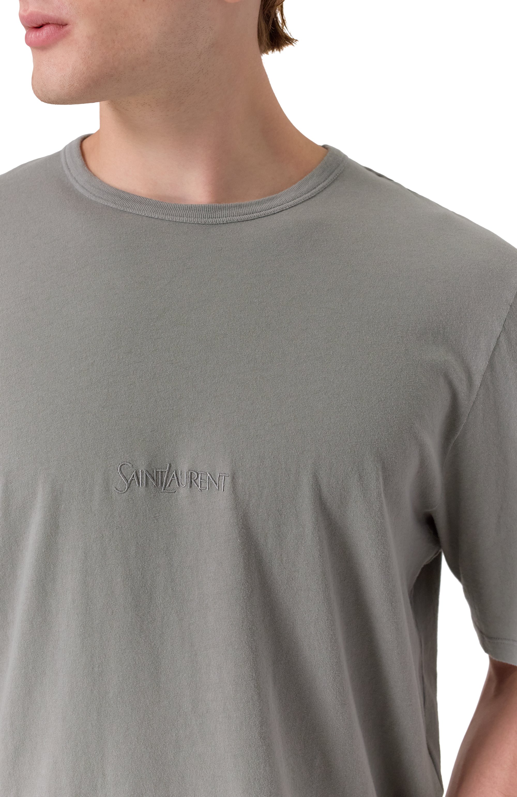Хлопковая футболка SAINT LAURENT, арт. 818535/YBHD2, фото 5