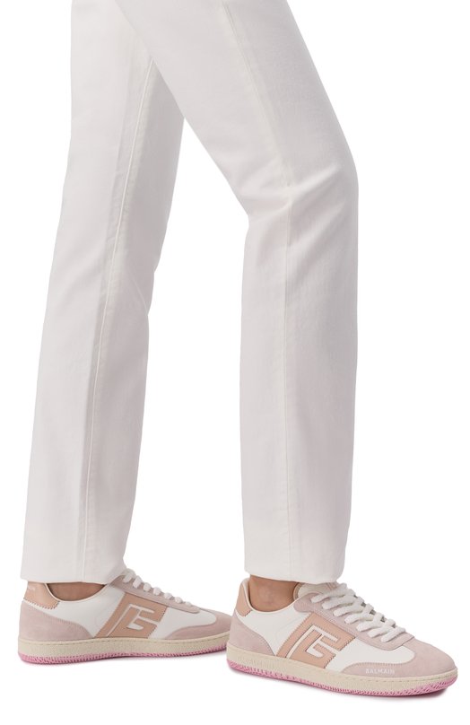 Кожаные кеды Swan Balmain EN1VI735/LCJN Розовый  EN1VI735/LCJN Фото 3