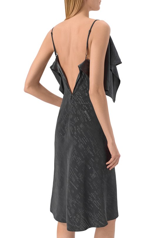 Атласное платье MM6 S52DD0082/M35737 Серый  S52DD0082/M35737 Фото 3