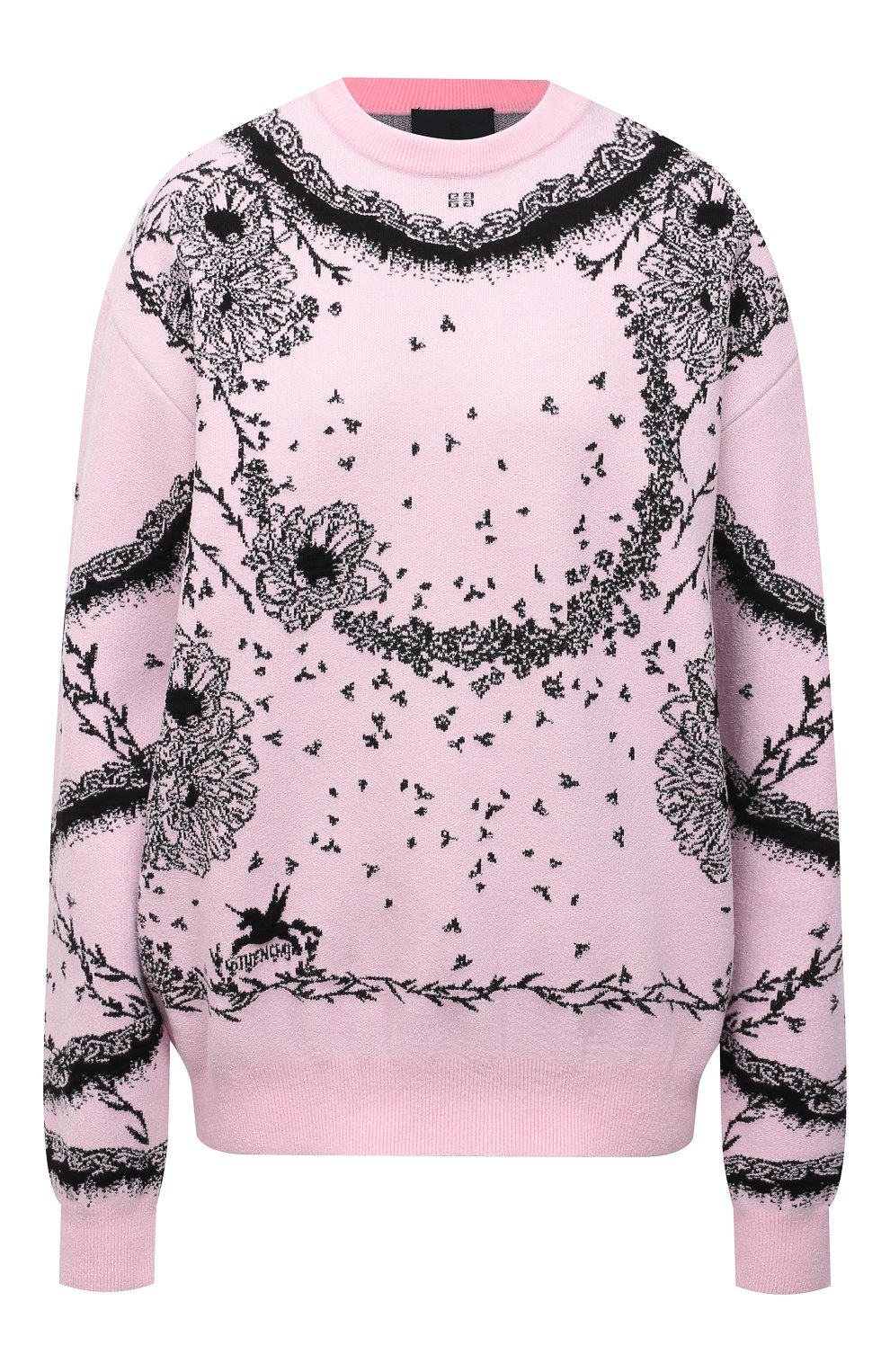 Пуловер из вискозы и шерсти GIVENCHY розового цвета по цене 120500 руб., арт. BW90DA4ZAD, фото 1 Пуловер из вискозы и шерсти GIVENCHY, арт. BW90DA4ZAD, фото 1