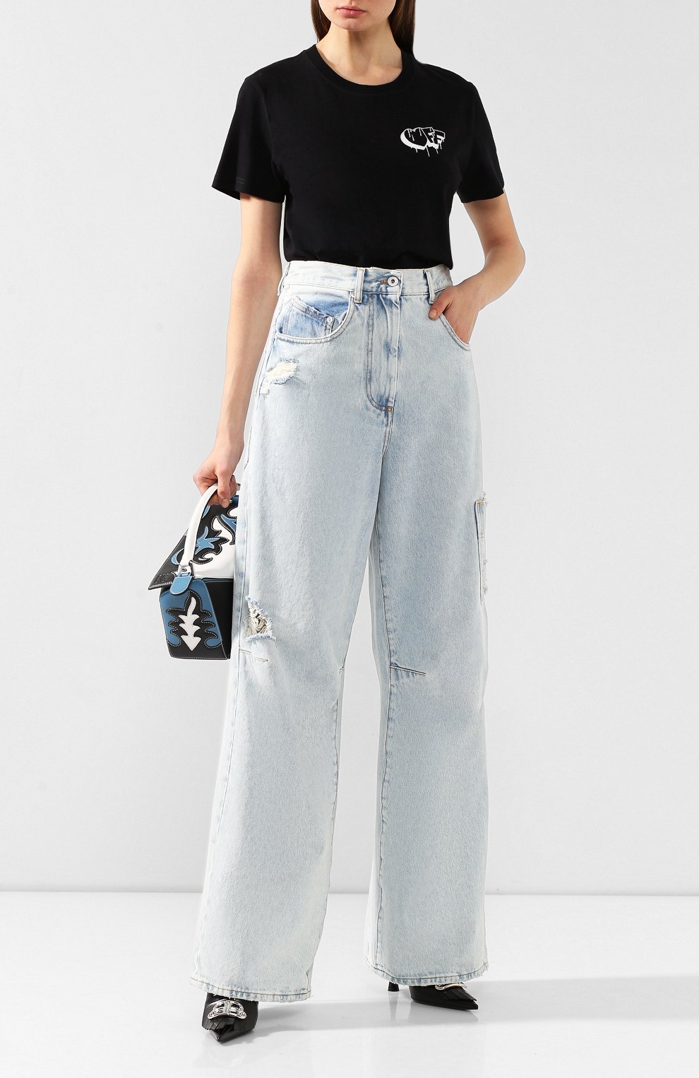 Хлопковая футболка OFF-WHITE, арт. 0WAA049F19B070661001, фото 2