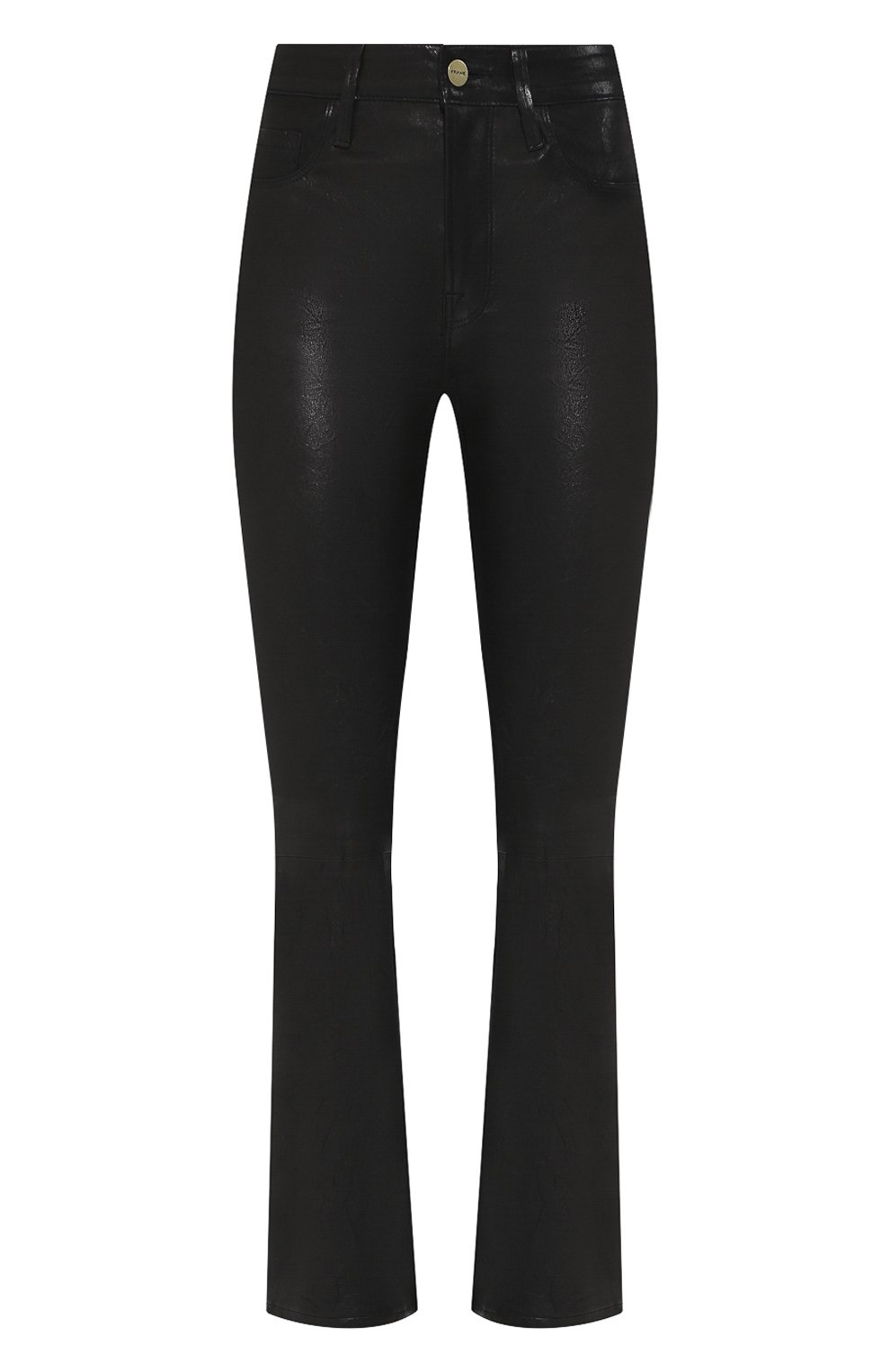 Кожаные брюки FRAME DENIM черного цвета по цене 99500 руб., арт. LWLT0171, фото 1 Кожаные брюки FRAME DENIM, арт. LWLT0171, фото 1