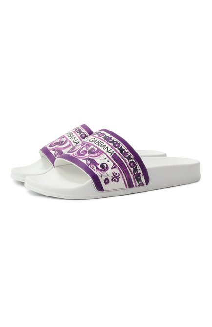 Кожаные шлепанцы DOLCE & GABBANA, арт. D10705/A1838/37-38