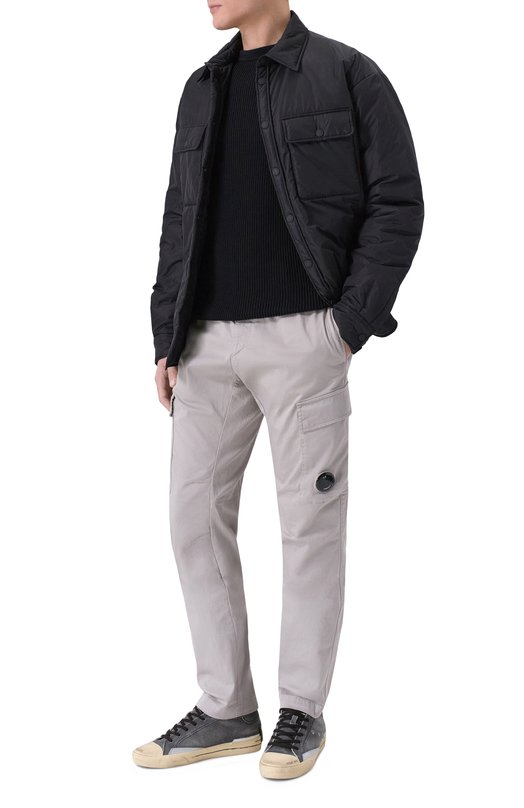 Хлопковый свитер C.P. Company 20CMKN095A/110560A Чёрный  20CMKN095A/110560A Фото 2