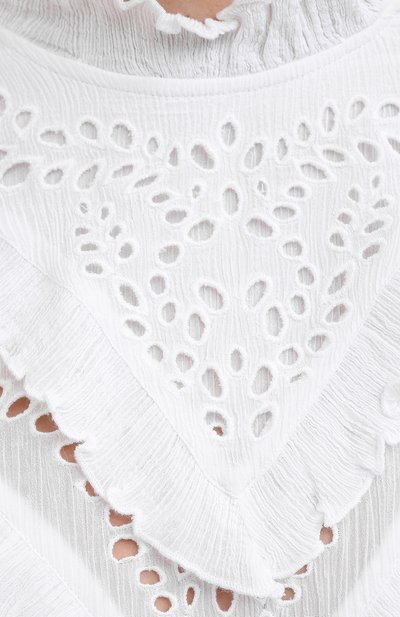 Блузка из хлопка и вискозы ISABEL MARANT ETOILE белого цвета по цене 33700 руб., арт. HT1817-20A048E/ID0A, фото 5 Блузка из хлопка и вискозы ISABEL MARANT ETOILE, арт. HT1817-20A048E/ID0A, фото 5