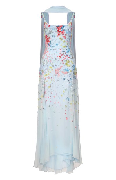 Женское платье с отделкой бисером ELIE SAAB, арт. D1138NBC26/BE070