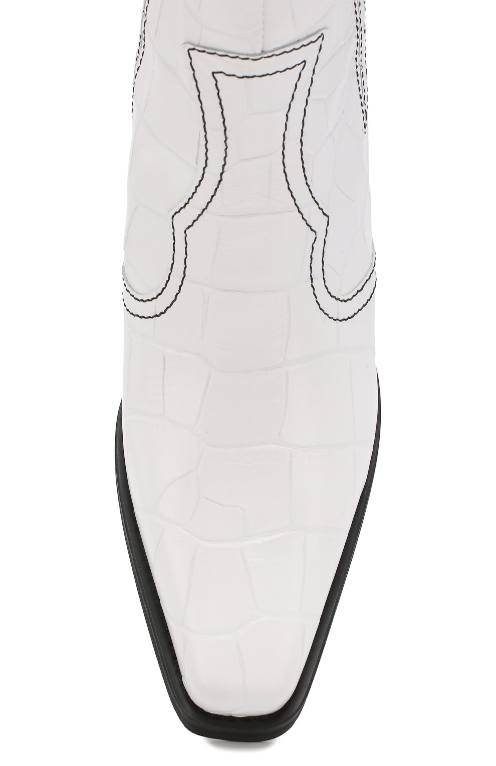 Кожаные ботильоны GANNI белого цвета по цене 49950 руб., арт. S0866, фото 5 Кожаные ботильоны GANNI, арт. S0866, фото 5