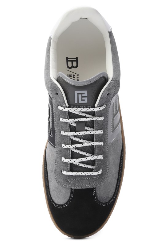 Замшевые кеды Swan Balmain GM1VI360/LGV0 Серый  GM1VI360/LGV0 Фото 6