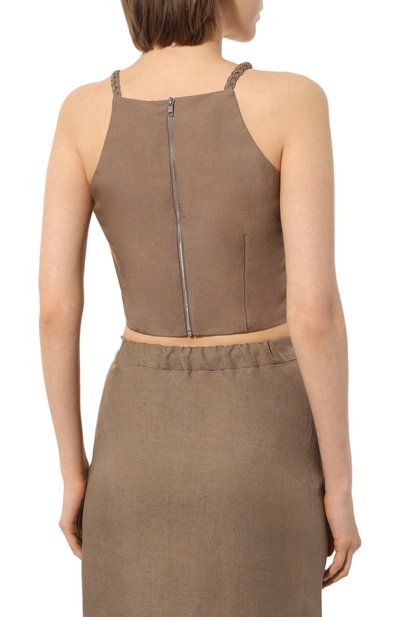 Топ OLOLOL темно-бежевого цвета по цене 19000 руб., арт. OLTP013/9007.103/S23, фото 4 Топ OLOLOL, арт. OLTP013/9007.103/S23, фото 4