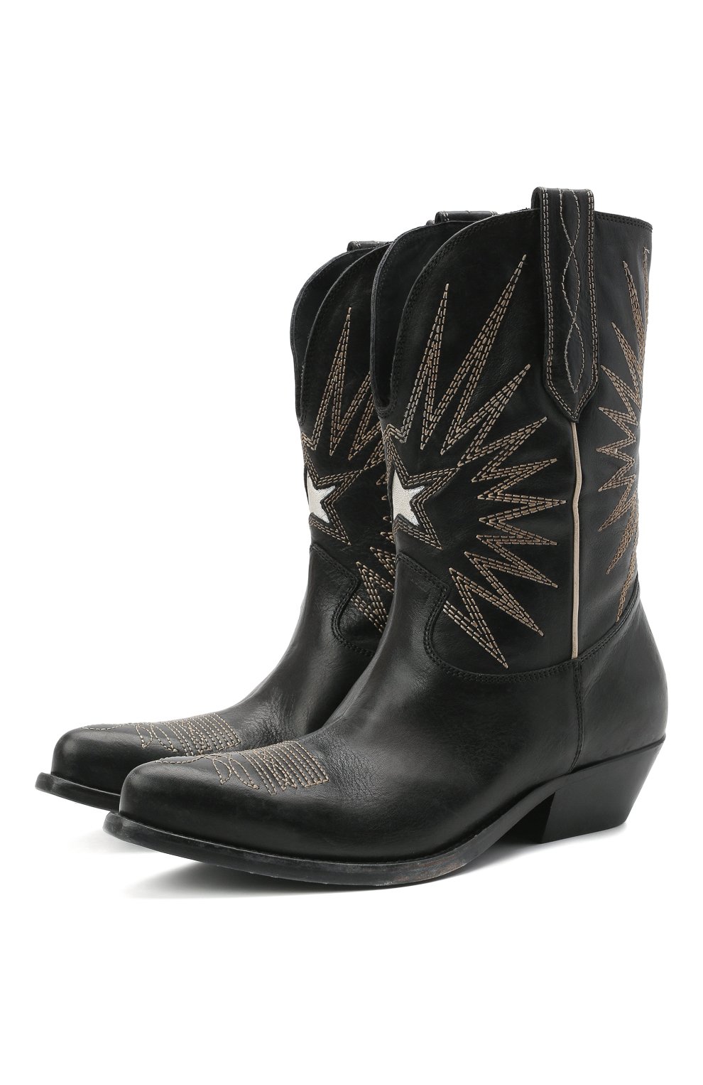 Кожаные сапоги wish star low GOLDEN GOOSE DELUXE BRAND, арт. GWF00136.F000571, фото 1