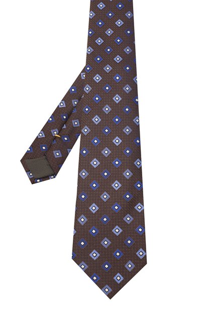 Шелковый галстук CANALI коричневого цвета по цене 11500 руб., арт. 18/HJ02860, фото 2 Шелковый галстук CANALI, арт. 18/HJ02860, фото 2