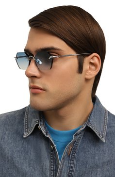 Женские солнцезащитные очки EYEPETIZER синего цвета, арт. CARNABY 1-53 | Фото 3 (Нос: Не проставлено; Региональные ограничения белый список (Axapta Mercury): Не проставлено; Кросс-КТ: С/з-унисекс; Материал: Металл; Тип очков: С/з; Оптика Гендер: оптика-унисекс; Очки форма: Безоправные, Круглые)