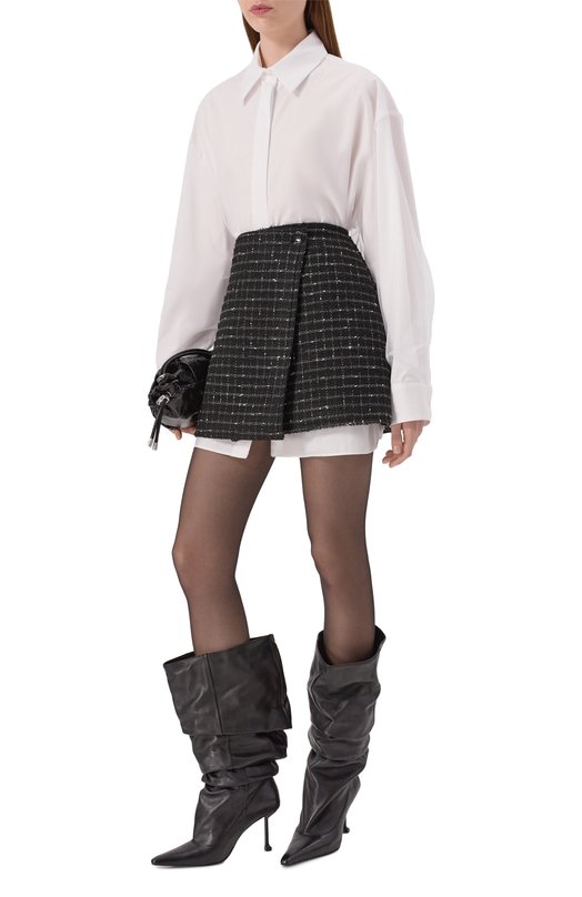 Твидовая юбка MSGM 3941MDD02/257620 Чёрный  3941MDD02/257620 Фото 2