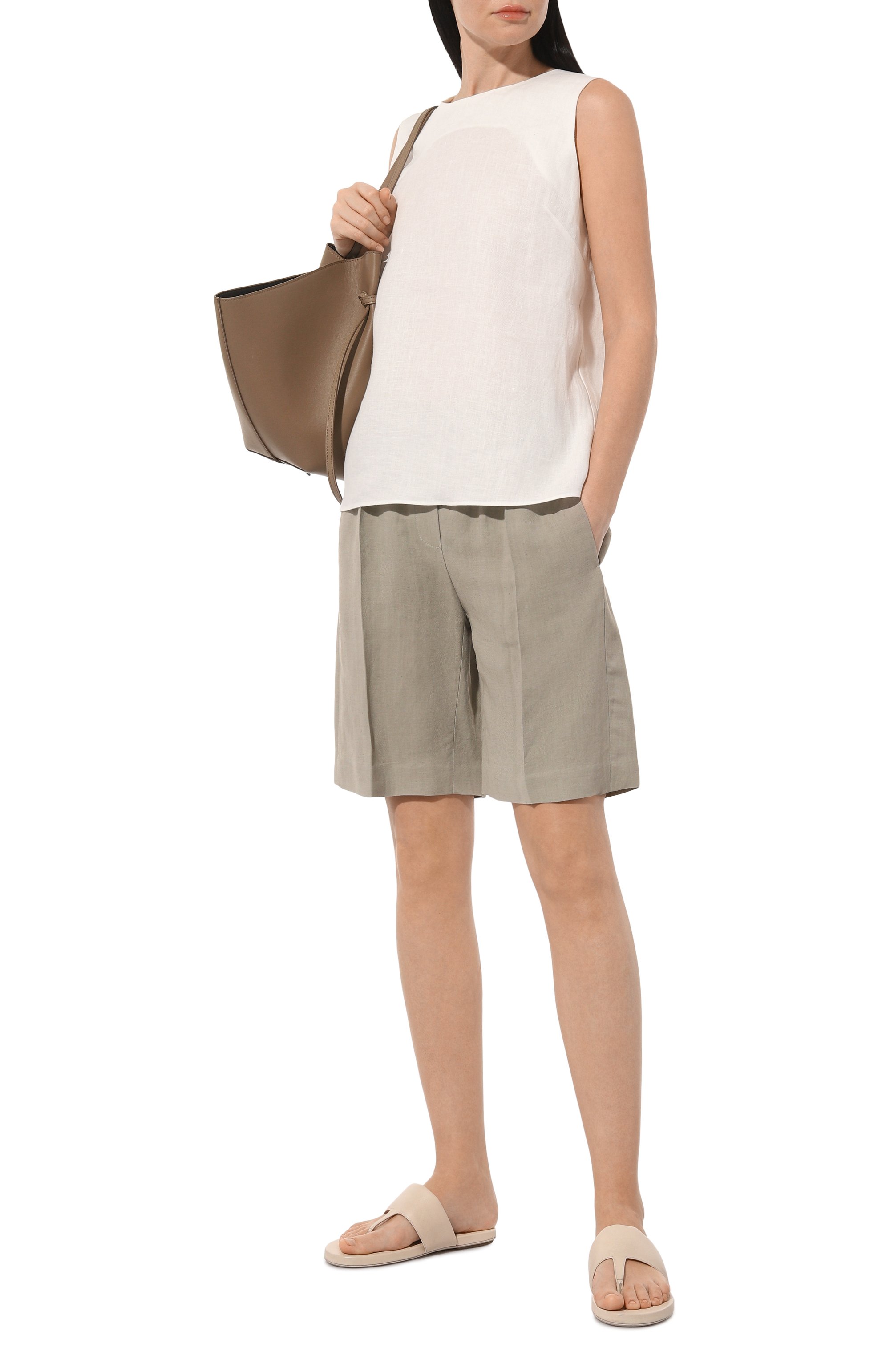 Шорты из вискозы и льна BRUNELLO CUCINELLI, арт. MH126B1365, фото 2