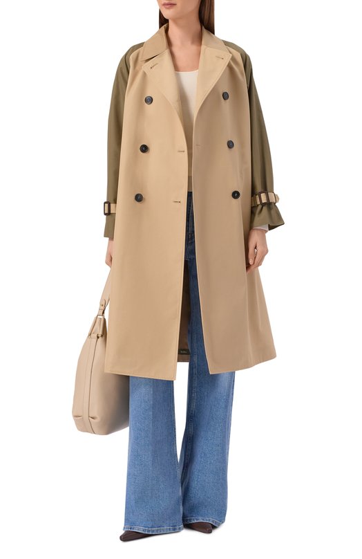 Хлопковый тренч Weekend Max Mara WKDCANASTA Бежевый  WKDCANASTA Фото 2