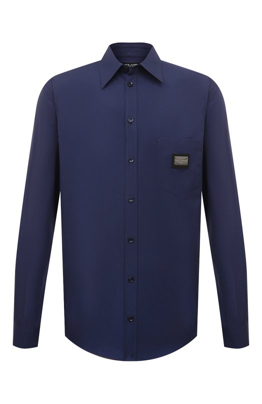 Хлопковая рубашка Dolce & Gabbana G5JG4T/FU5U8 Синий G5JG4T/FU5U8