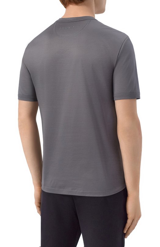 Хлопковая футболка Stefano Ricci MNH6105150/TE0001 Серый  MNH6105150/TE0001 Фото 4