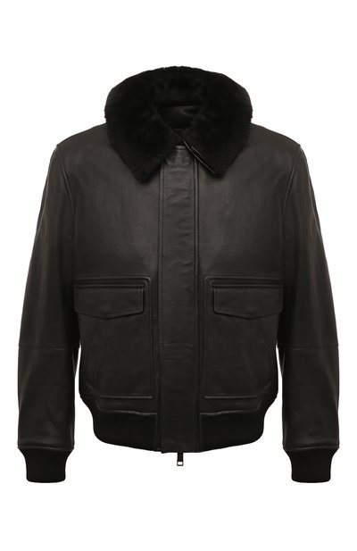 Мужской кожаный бомбер YVES SALOMON, арт. 25WHV20165AGAN