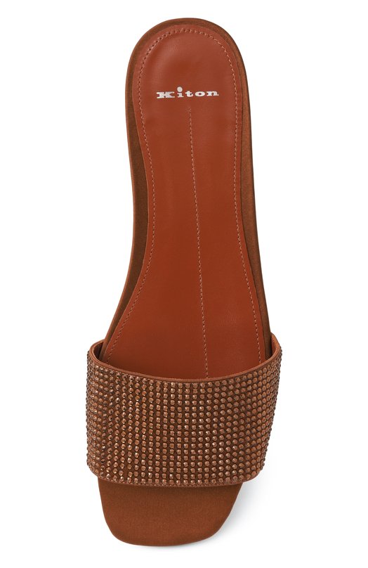 Текстильные шлепанцы Kiton D61837K0923H02 Коричневый  D61837K0923H02 Фото 6