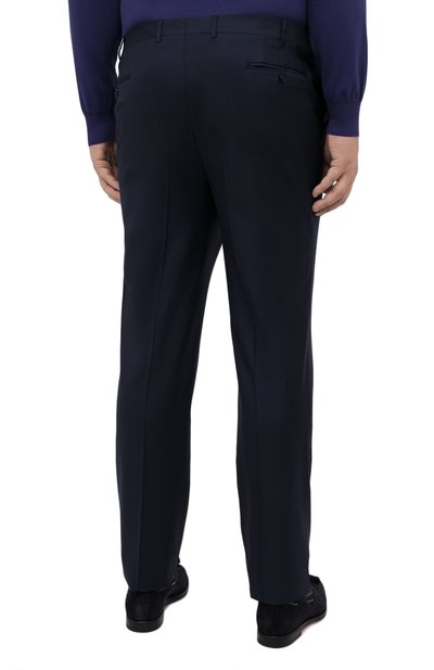 Шерстяные брюки CANALI синего цвета по цене 49400 руб., арт. 71012/AS10315/60-64, фото 4 Шерстяные брюки CANALI, арт. 71012/AS10315/60-64, фото 4