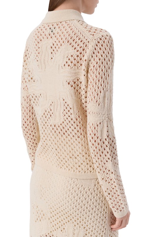 Кардиган изо льна и хлопка Zadig and Voltaire KWCA01672 Кремовый  KWCA01672 Фото 4