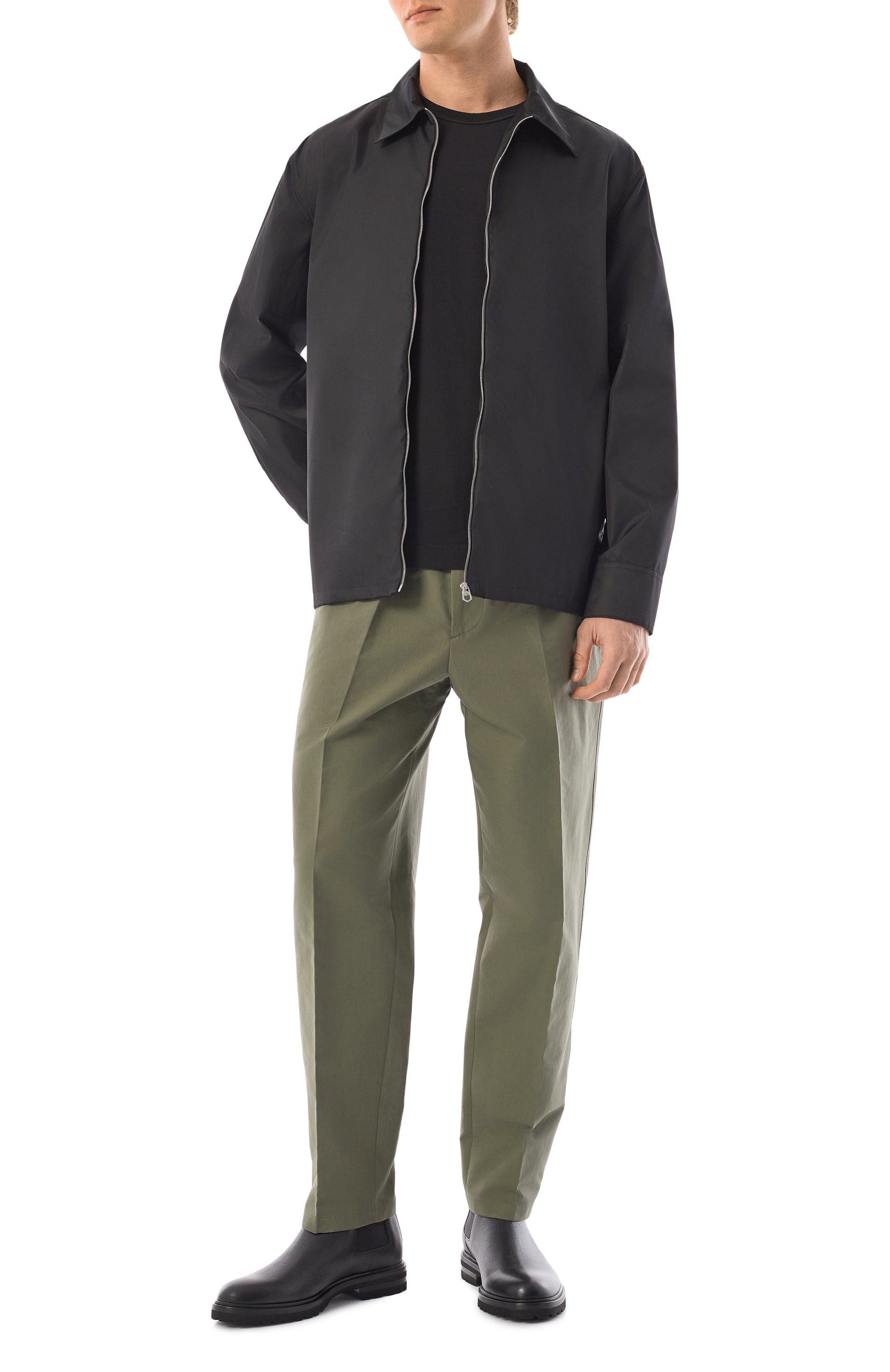 Куртка-рубашка JIL SANDER черного цвета по цене 135500 руб., арт. J22DL0301/J70147, фото 2 Куртка-рубашка JIL SANDER, арт. J22DL0301/J70147, фото 2