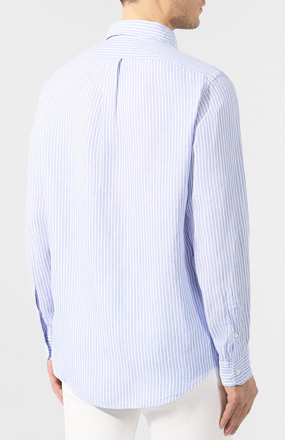 Льняная рубашка с воротником button down POLO RALPH LAUREN, арт. 710740807, фото 4