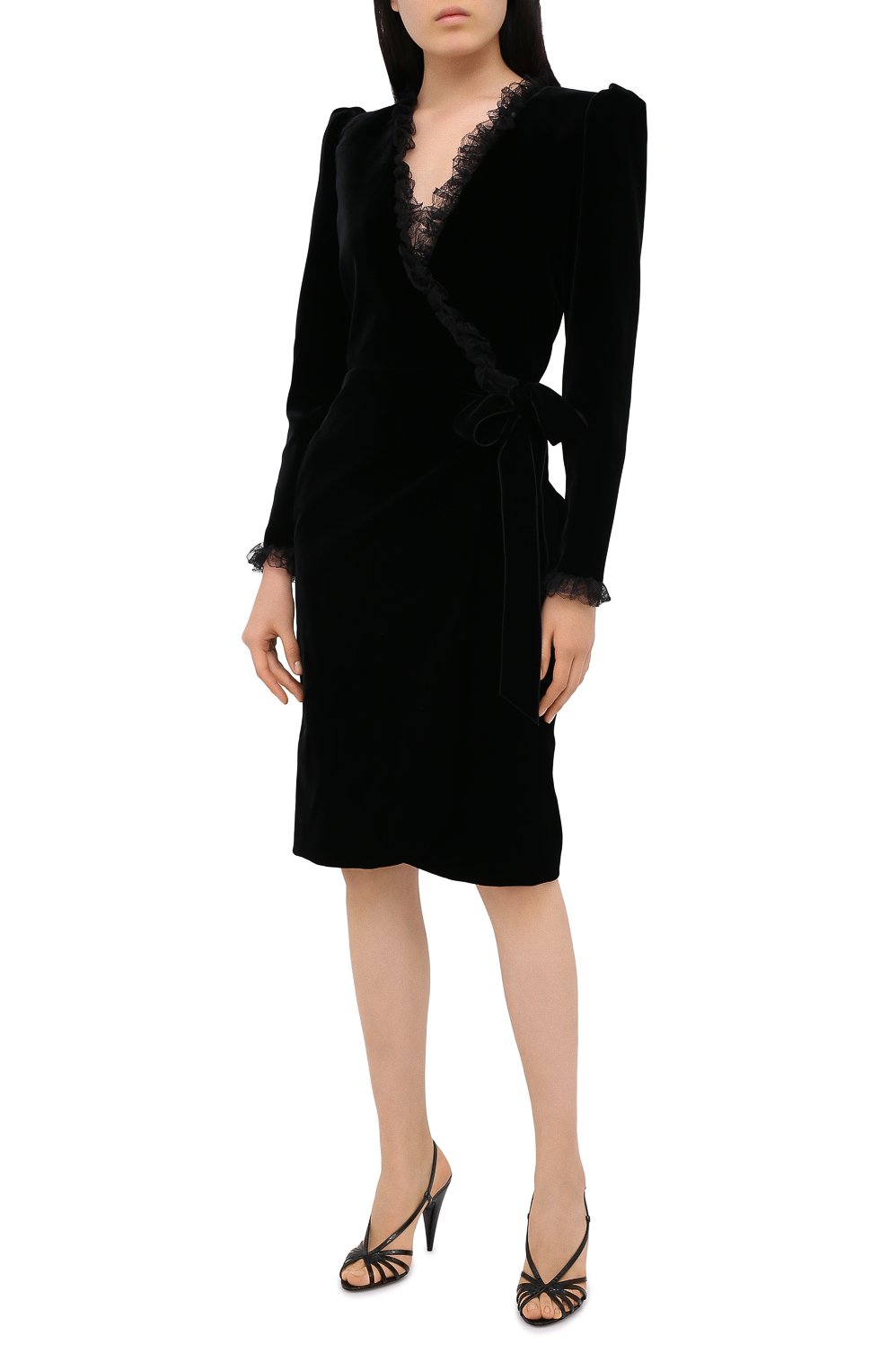 Бархатное платье SAINT LAURENT, арт. 633530/Y525R, фото 3