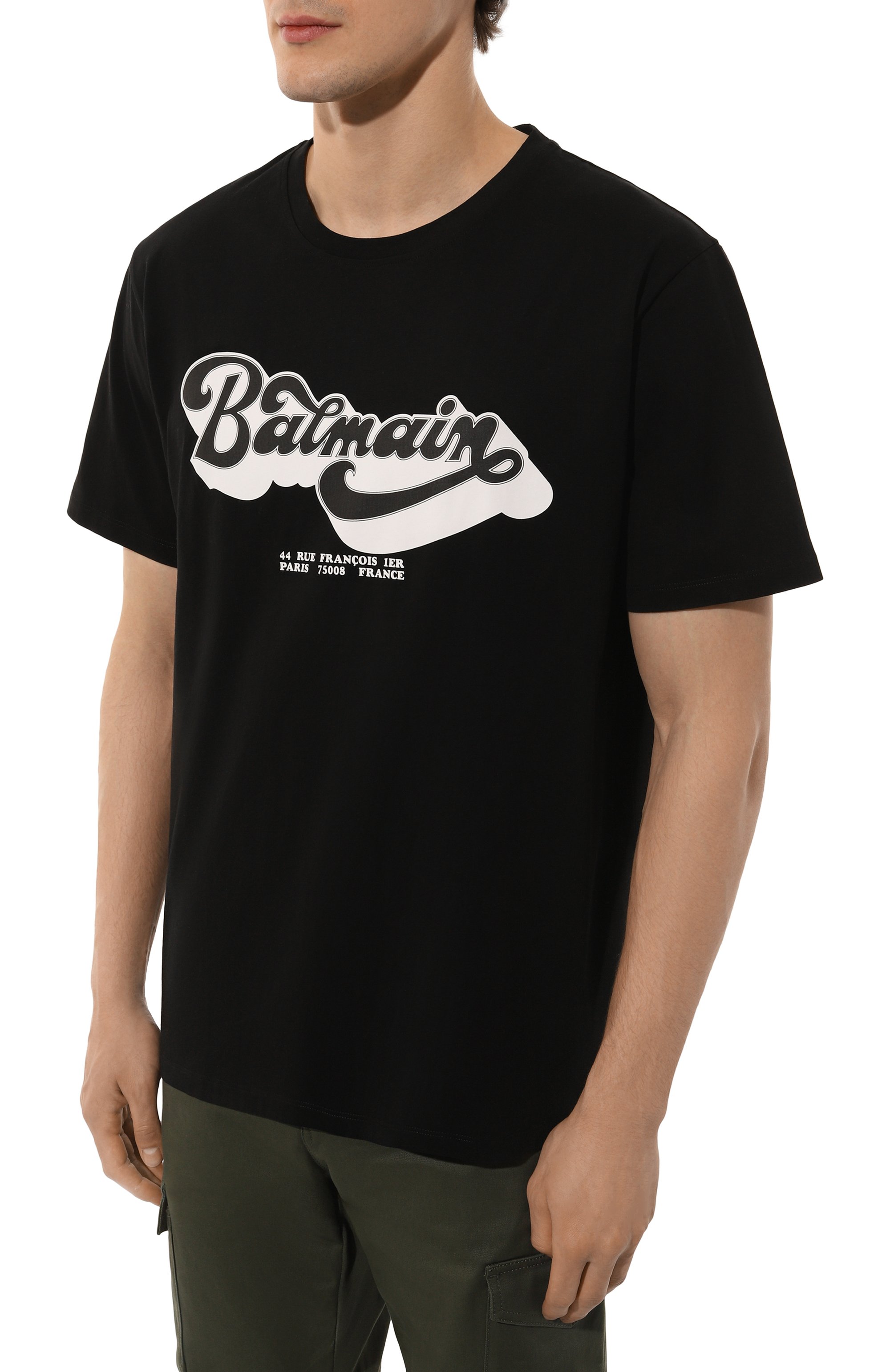 Хлопковая футболка BALMAIN, арт. BH1EG010/BC44, фото 3