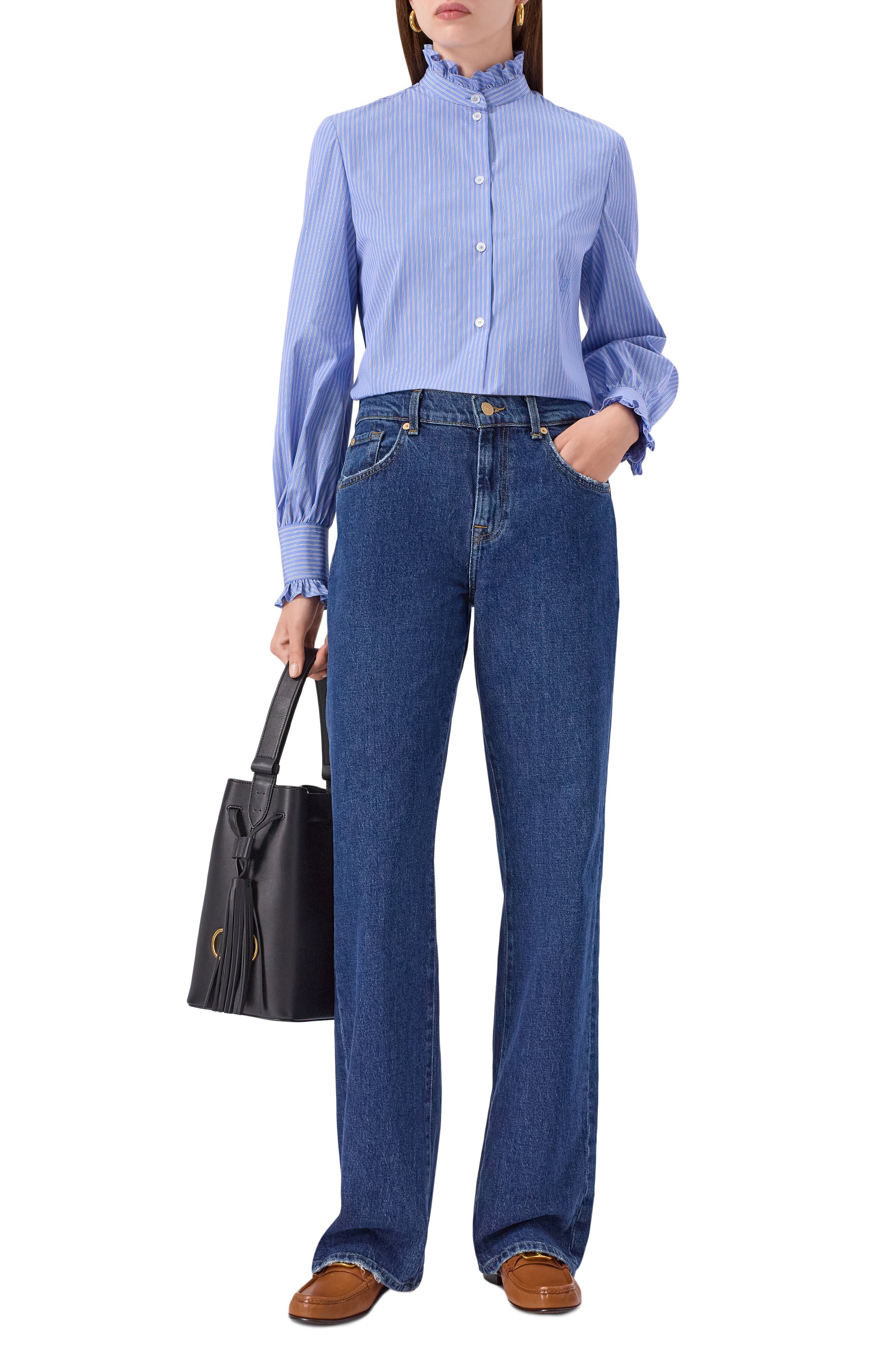 Хлопковая рубашка VALENTINO, арт. 7B3AB7R8/9MK, фото 2