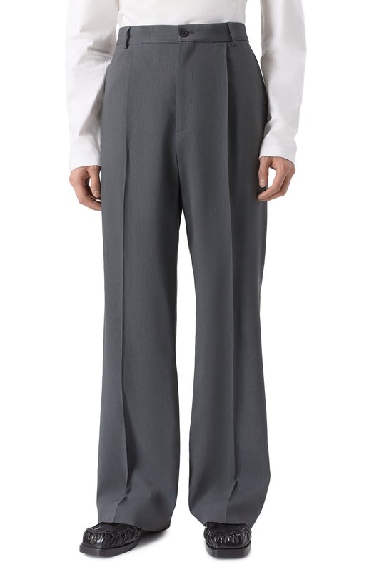 Брюки изо льна и вискозы Dries Van Noten 020900/3237 Серый  020900/3237 Фото 3