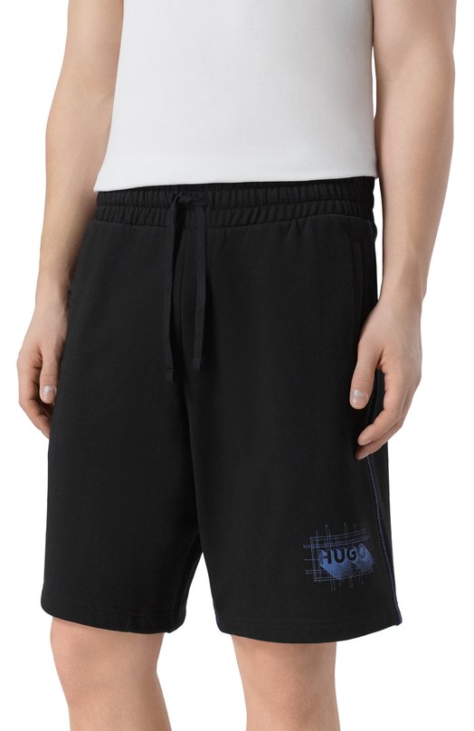 Хлопковые шорты HUGO Blue 50553499 Чёрный  50553499 Фото 3