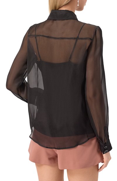 Шелковая блузка AKHMADULLINA черного цвета по цене 149900 руб., арт. 1225.2BL960/S713, фото 4 Шелковая блузка AKHMADULLINA, арт. 1225.2BL960/S713, фото 4