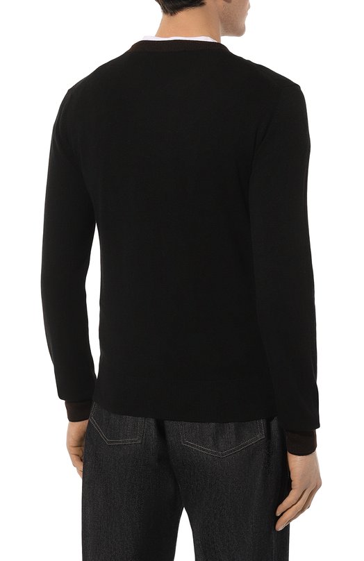 Джемпер из вискозы и шерсти Trussardi Чёрный, фото 4
