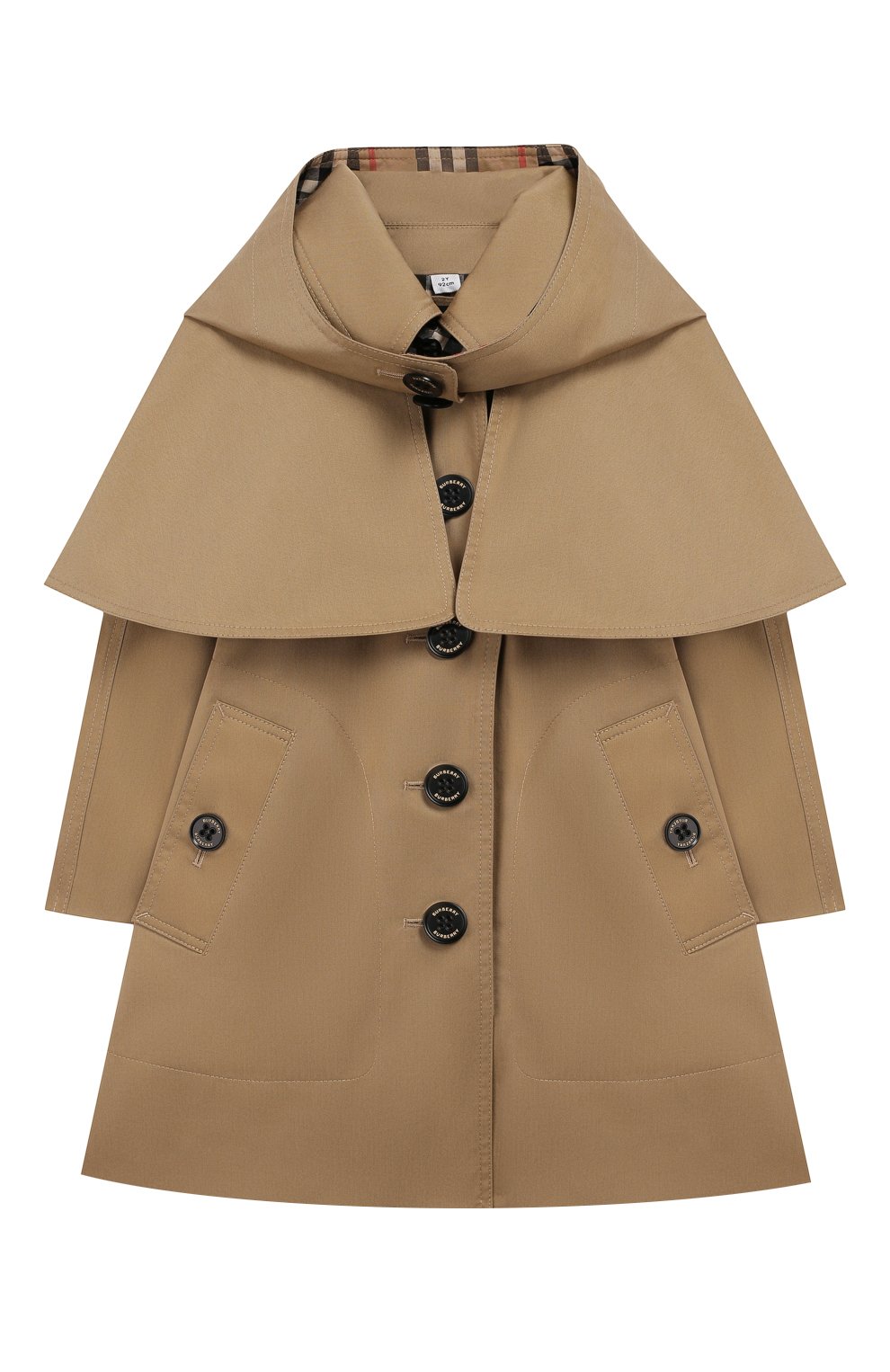 Хлопковый тренч с капюшоном BURBERRY, арт. 8011080, фото 1