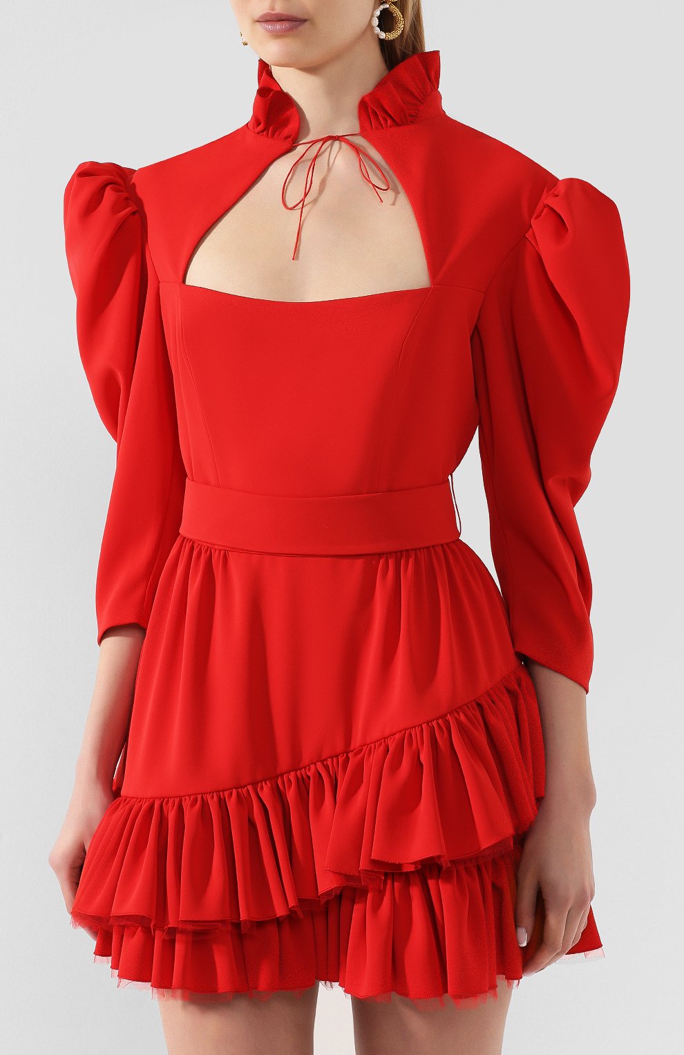 Мини-платье ULYANA SERGEENKO красного цвета по цене 210000 руб., арт. ABC003FW19P (1123т19), фото 3 Мини-платье ULYANA SERGEENKO, арт. ABC003FW19P (1123т19), фото 3