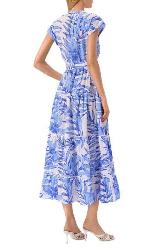 Хлопковое платье Poupette St Barth WK2S26LC3PFB Голубой  WK2S26LC3PFB Фото 3