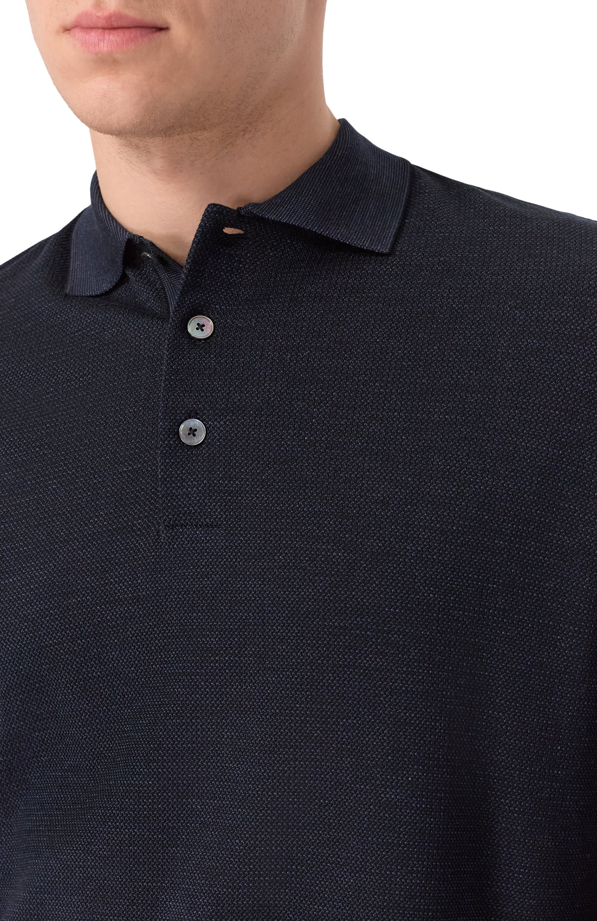 Поло из хлопка и шелка ZEGNA, арт. E748/UE381A8, фото 5