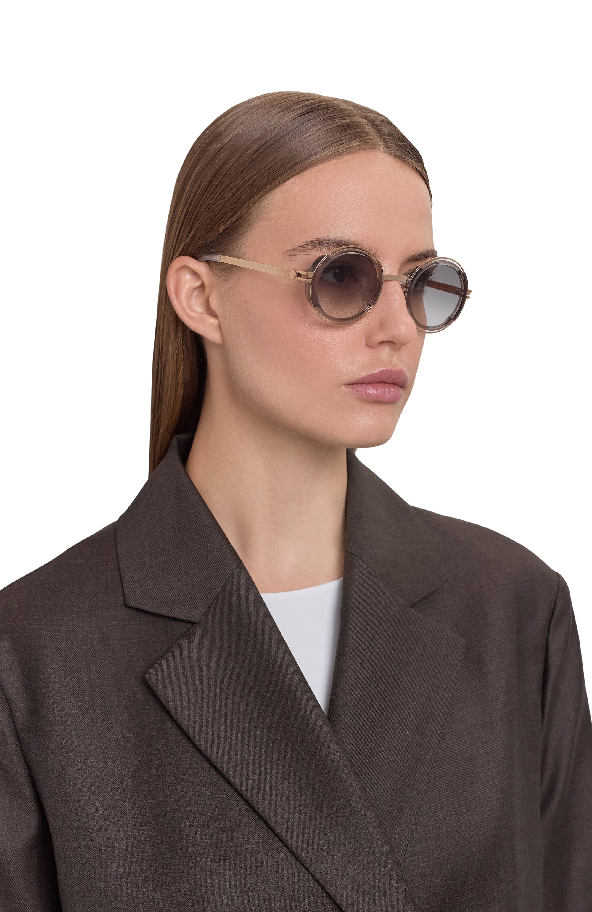 Солнцезащитные очки MYKITA коричневого цвета по цене 64400 руб., арт. PEARL/653, фото 3 Солнцезащитные очки MYKITA, арт. PEARL/653, фото 3