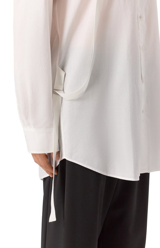 Хлопковая рубашка Ann Demeulemeester B0013137/FA026 Белый  B0013137/FA026 Фото 5