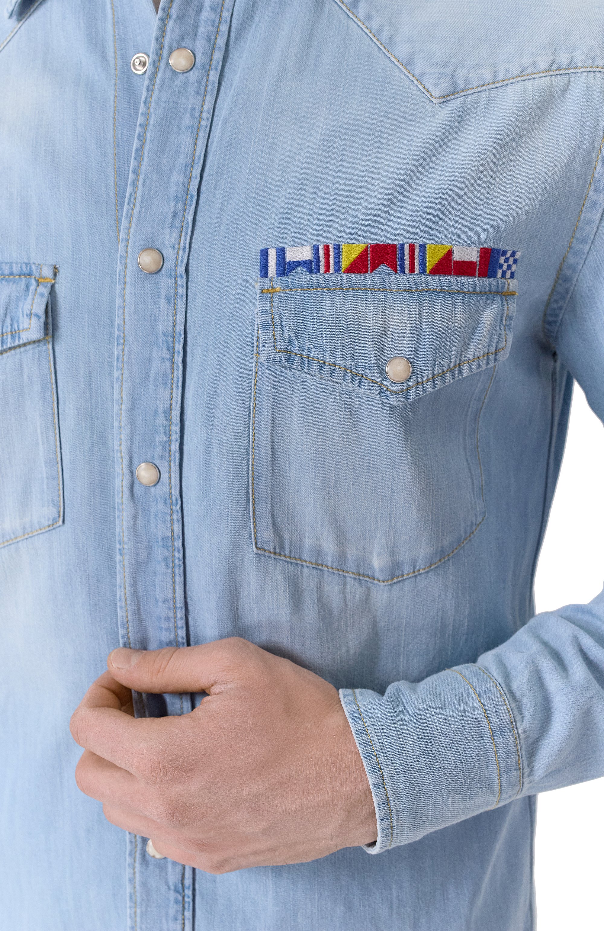 Джинсовая рубашка JACOB COHEN, арт. 25E P/JUR_CR002 018 T9734 B1, фото 5