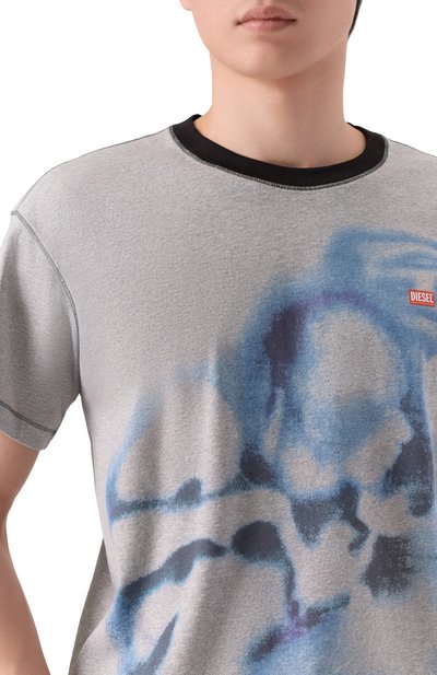 Хлопковая футболка DIESEL, арт. A20420/0PLAT, фото 5