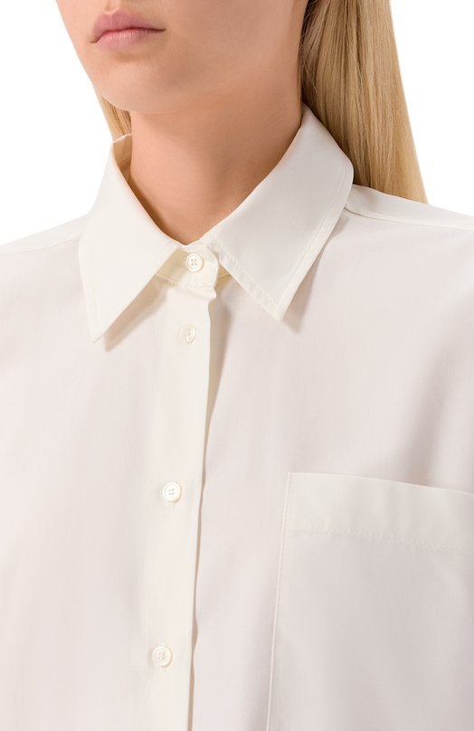 Хлопковая рубашка Weekend Max Mara ZAV0RRA Белый  ZAV0RRA Фото 5