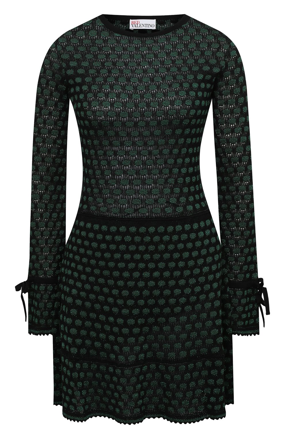 Платье из хлопка и вискозы REDVALENTINO черного цвета по цене 76350 руб., арт. UR3KD00B/5A4, фото 1 Платье из хлопка и вискозы REDVALENTINO, арт. UR3KD00B/5A4, фото 1