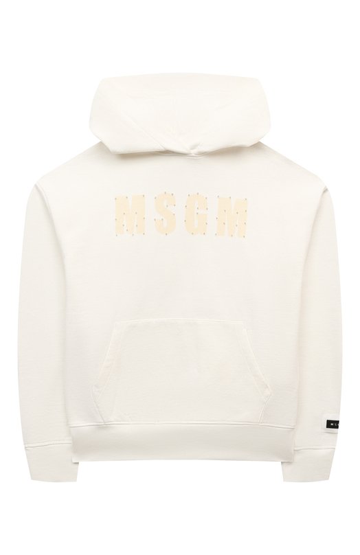 

Хлопковое худи MSGM kids, Кремовый