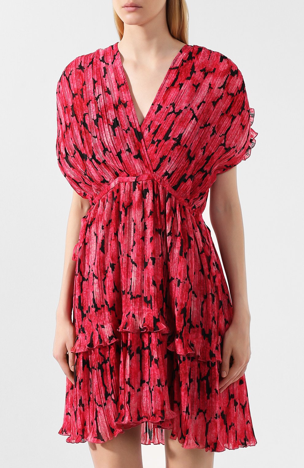 Платье с принтом KENZO фуксия цвета по цене 35600 руб., арт. F962R014151A, фото 3 Платье с принтом KENZO, арт. F962R014151A, фото 3